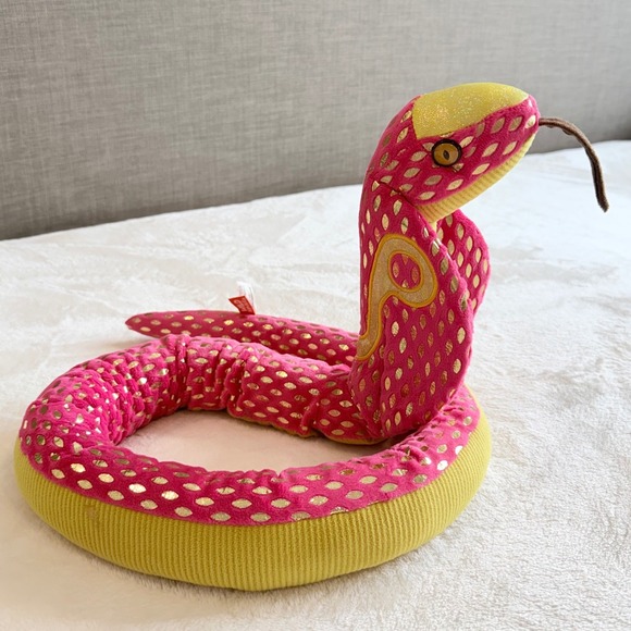 Other - Wild Republic Pink Gold Spotted Snake Plush 48" Stuffed Animal K&M Toy